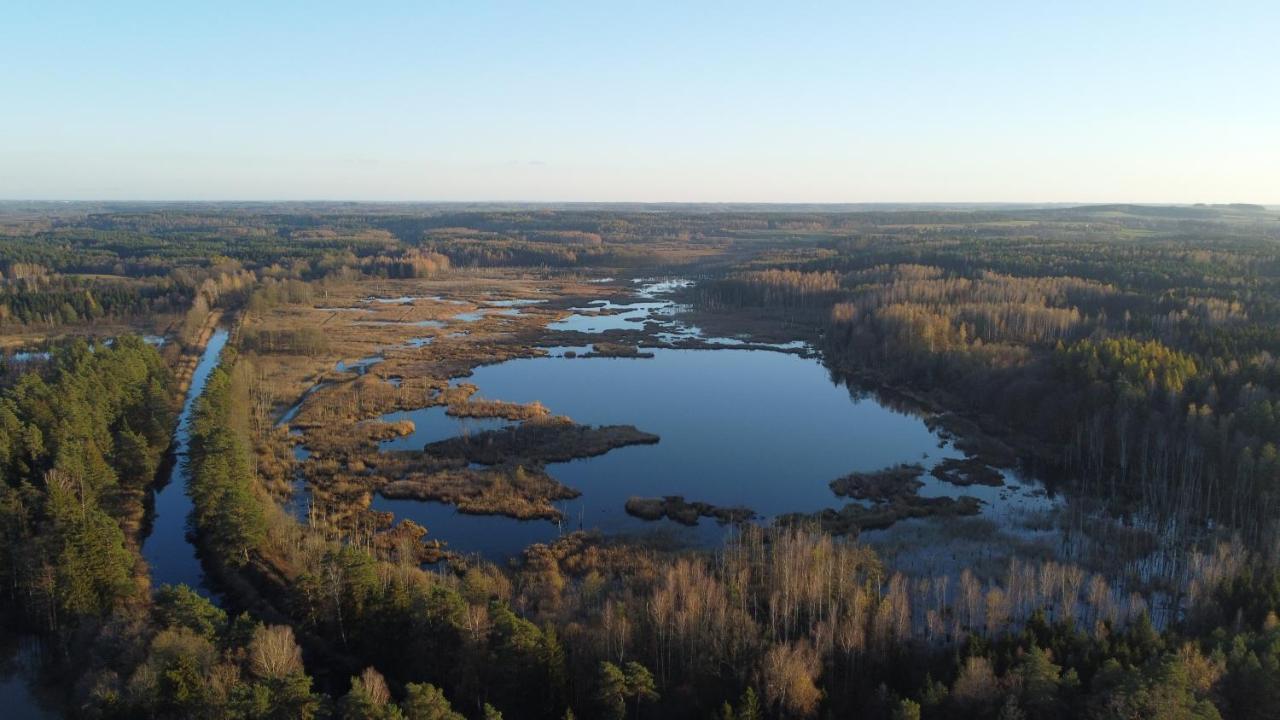 Mieszkanie nad jeziorem Rydzówka+prywatny staw+plaża+Mazury Srokowo Exterior foto